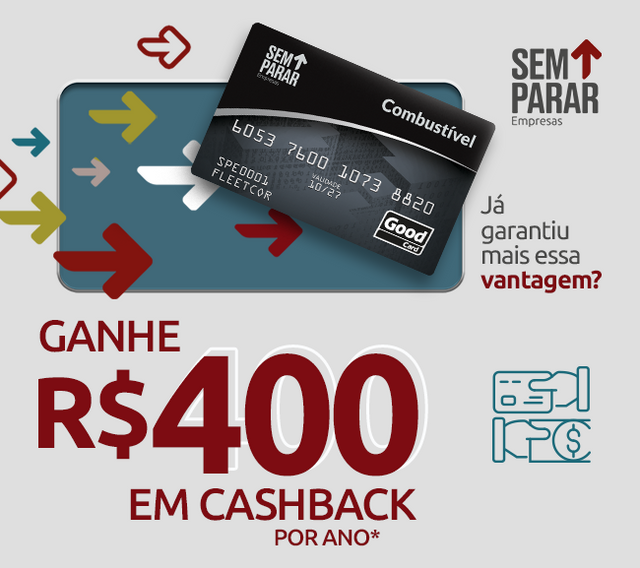 Ganhe R$400 em Cashback por ano*