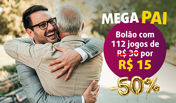 Bolão Mega-Sena com 112 apostas por 15 reais